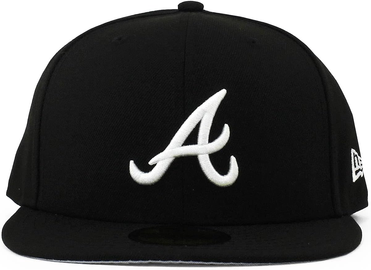Atlanta Braves ブラック ニューエラ 5950 Atlanta Braves New Era 5950 Quilted Black Red A Logo Size 7